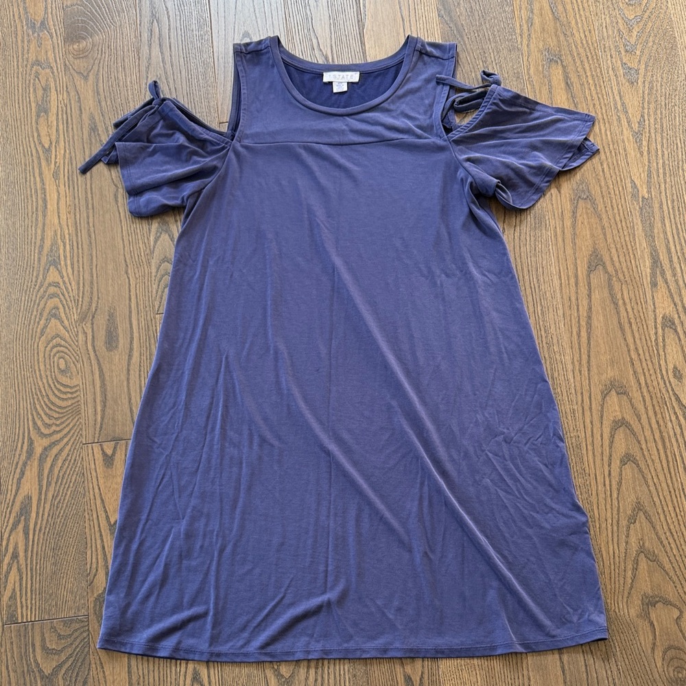 1. State Cold-Shoulder T-Shirt Dress